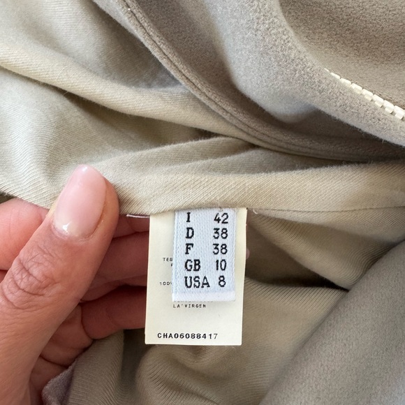 Cacharel 100% wool jacket / coat size 8 gray and white - Picture 6 of 11